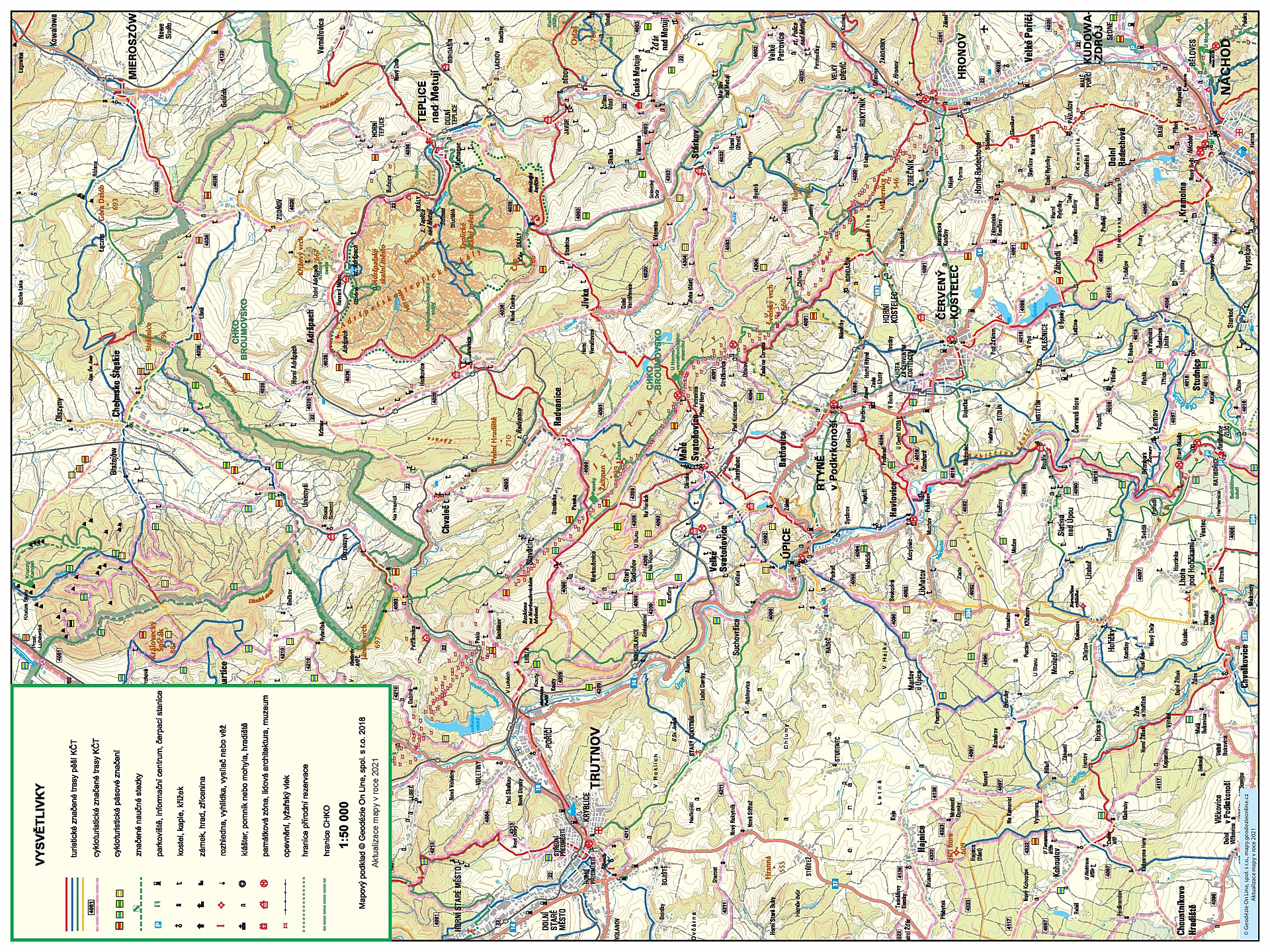 Skládací mapa Svazku obcí Jestřebí hory