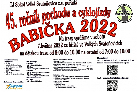 45. ročník pochodu a cyklojízdy BABIČKA 2022