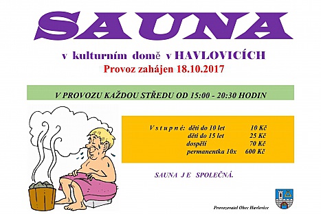 Zahájení provozu sauny