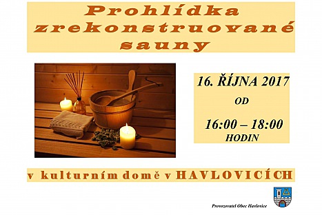 Prohlídka zrekonstruované sauny
