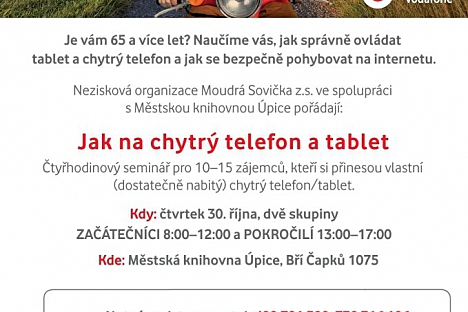 Seminář pro seniory: Jak na chytrý telefon
