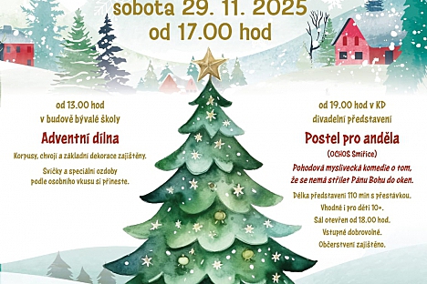 Rozsvícení vánočního stromu v Maršově u Úpice