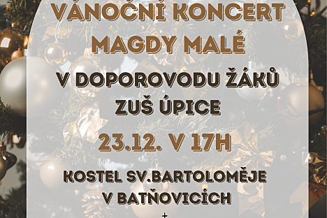Vánoční koncert Magdy Malé v Batňovicích