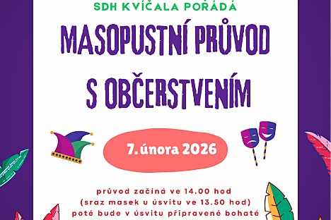 Masopustní veselice na Kvíčale 