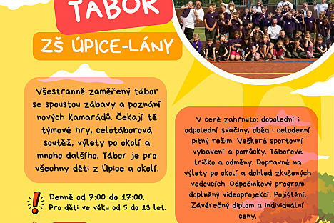 Příměstský tábor ZŠ Úpice – Lány 2026