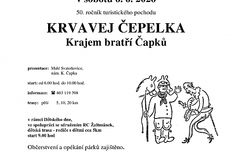 50. ročník pochodu Krvavej Čepelka – Krajem bratří Čapků