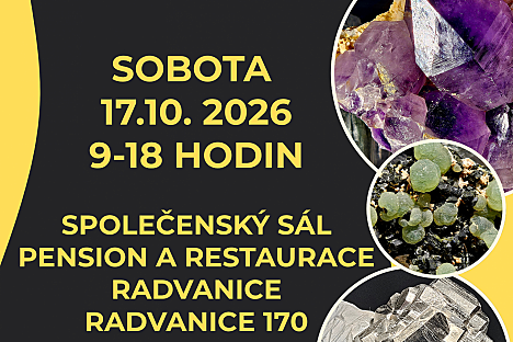 Prodejní výstava minerálů a přírodnin v Radvanicích