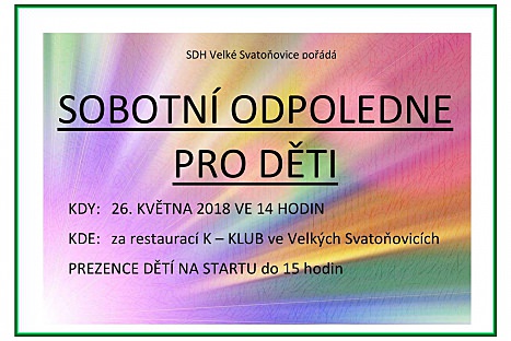 Sobotní odpoledne pro děti