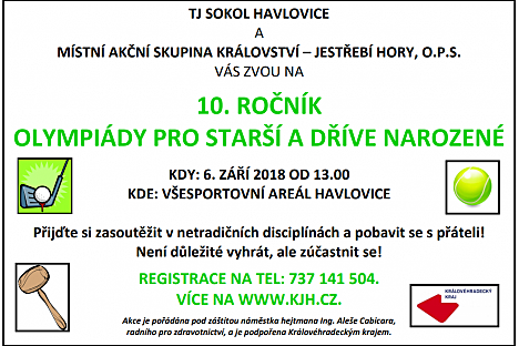 Olympiáda pro starší a dříve narozené