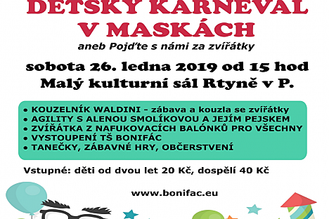 Dětský karneval v maskách