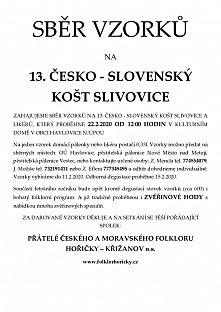 Sběr vzorků na košt slivovice