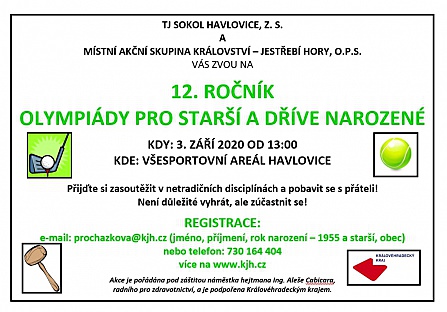 Olympiáda pro starší a dříve narozené