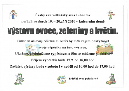 Výstava ovoce, zeleniny a květin