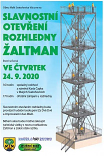 Slavnostní otevření rozhledny Žaltman