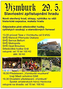 Slavnostní zpřístupnění hradu Vízmburk